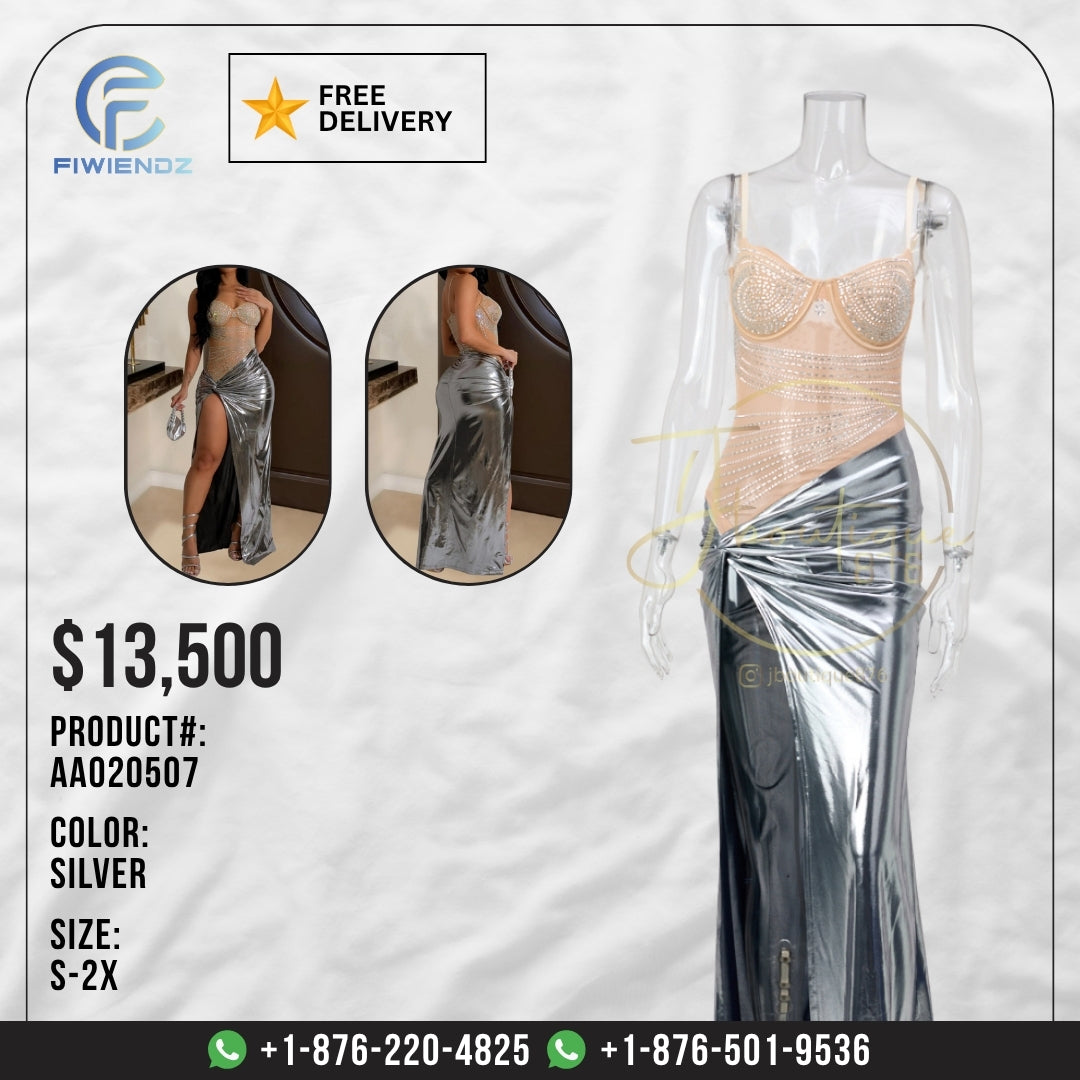 Dresses - AA020507 - Silver